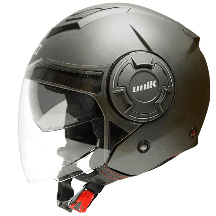 CASCO MOTO UNIK JET CJ11 GAFAS TITANIO MATE S